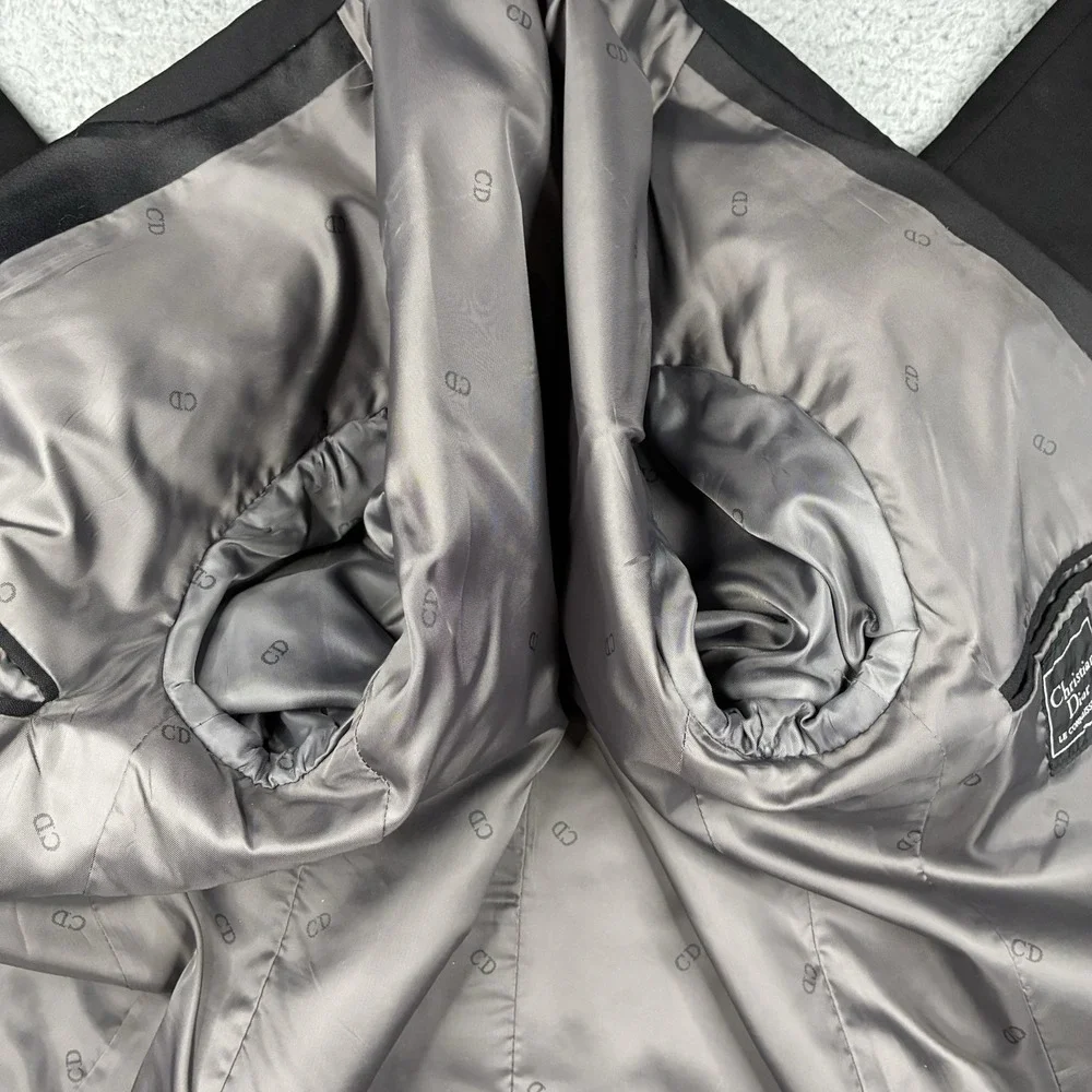 Vintage Christian Dior Le Connaisseur Double Breasted‎ Tuxedo Jacket 40R USA